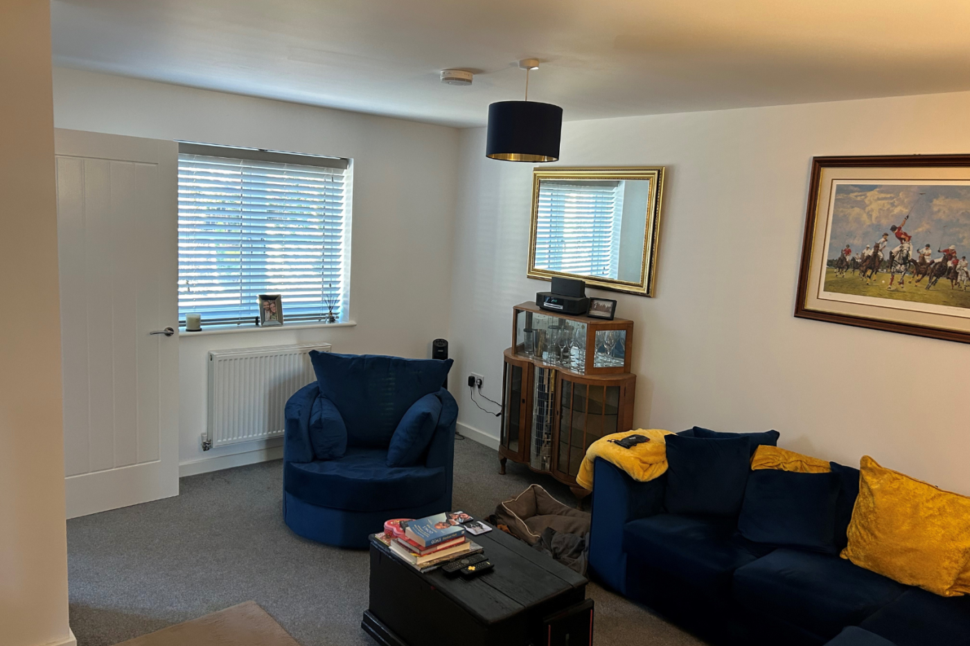 Living room with sofas and cabinets