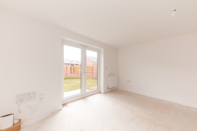 Living room with patio doors out to the garden