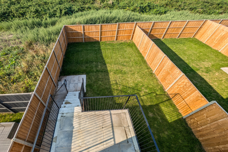 Looking down on a garden