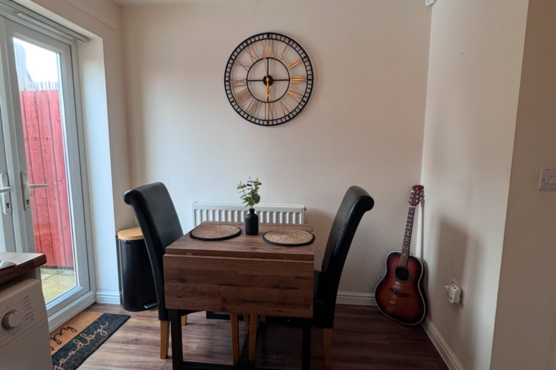 Dining table with two chairs